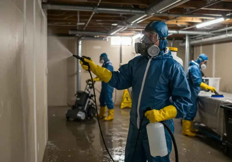 Basement Sanitization and Antimicrobial Treatment process in Williamsport, OH